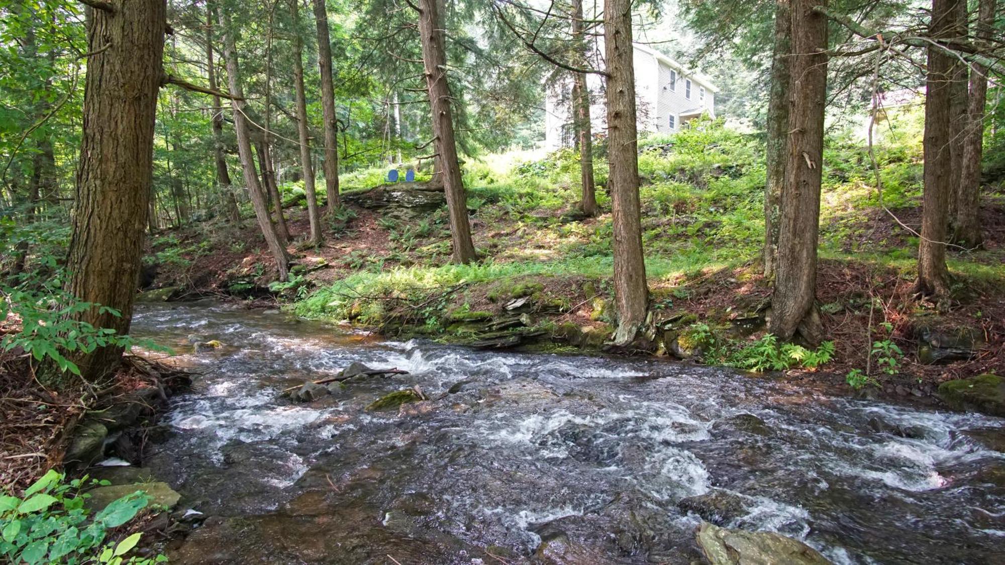 Secluded Streamside Home With Hot Tub Margaretville Exteriér fotografie